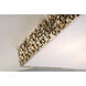 Mosaic 4 Light Silver Bath/Flush Mounts Ceiling Light in Silver Leaf with Antique